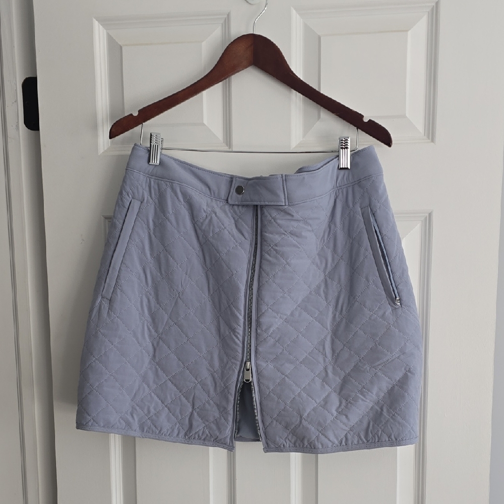 Athleta Light Gray Quilted Skirt